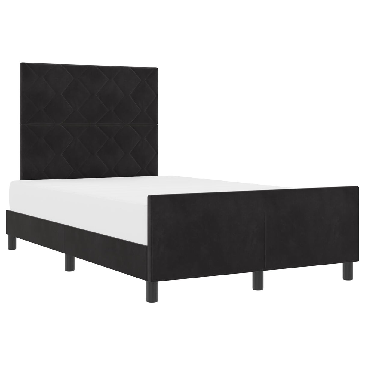 Black Velvet Bed Frame 120X200 Cm