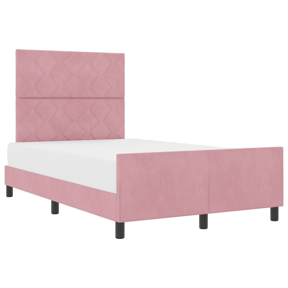 Bed Frame Pink 120X200 Cm Velvet
