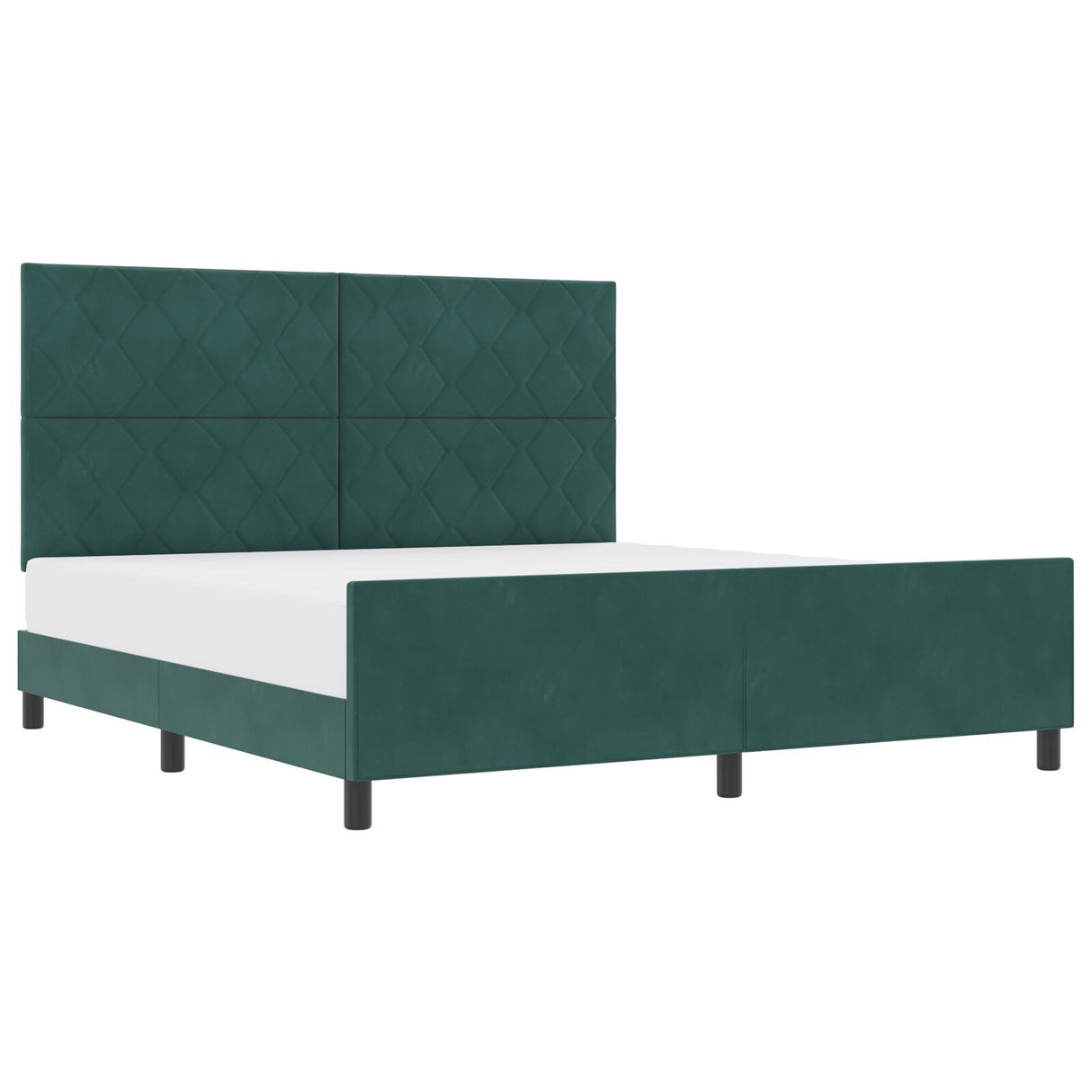 Bed Frame Dark Green 180X200 Cm Velvet