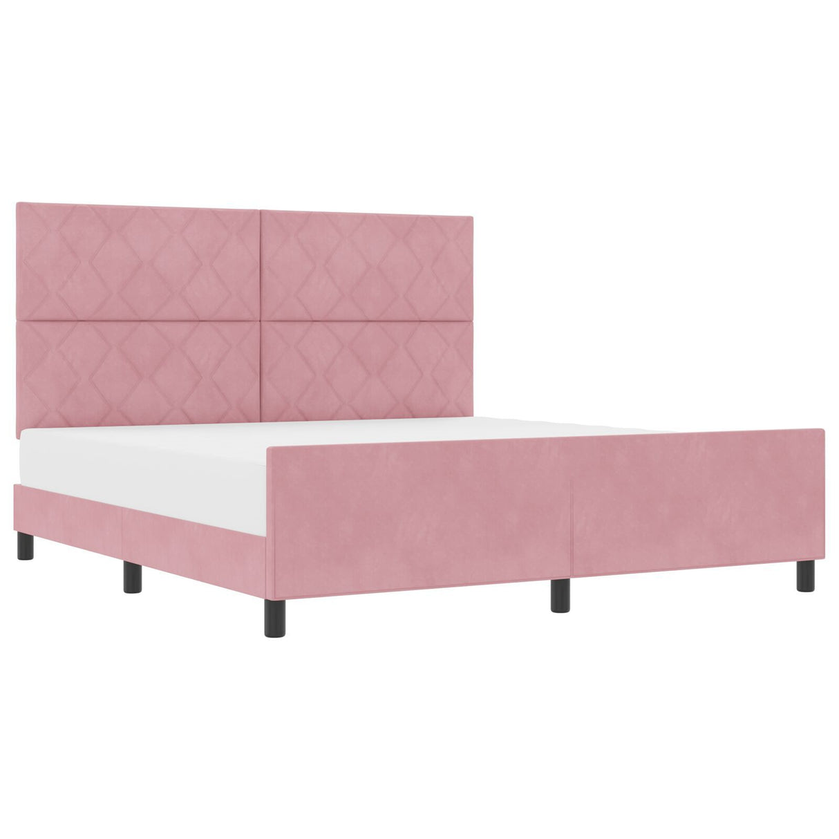 Bed Frame Pink 180X200 Cm Velvet
