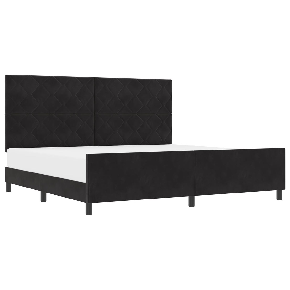 Black Velvet Bed Frame 200X200 Cm