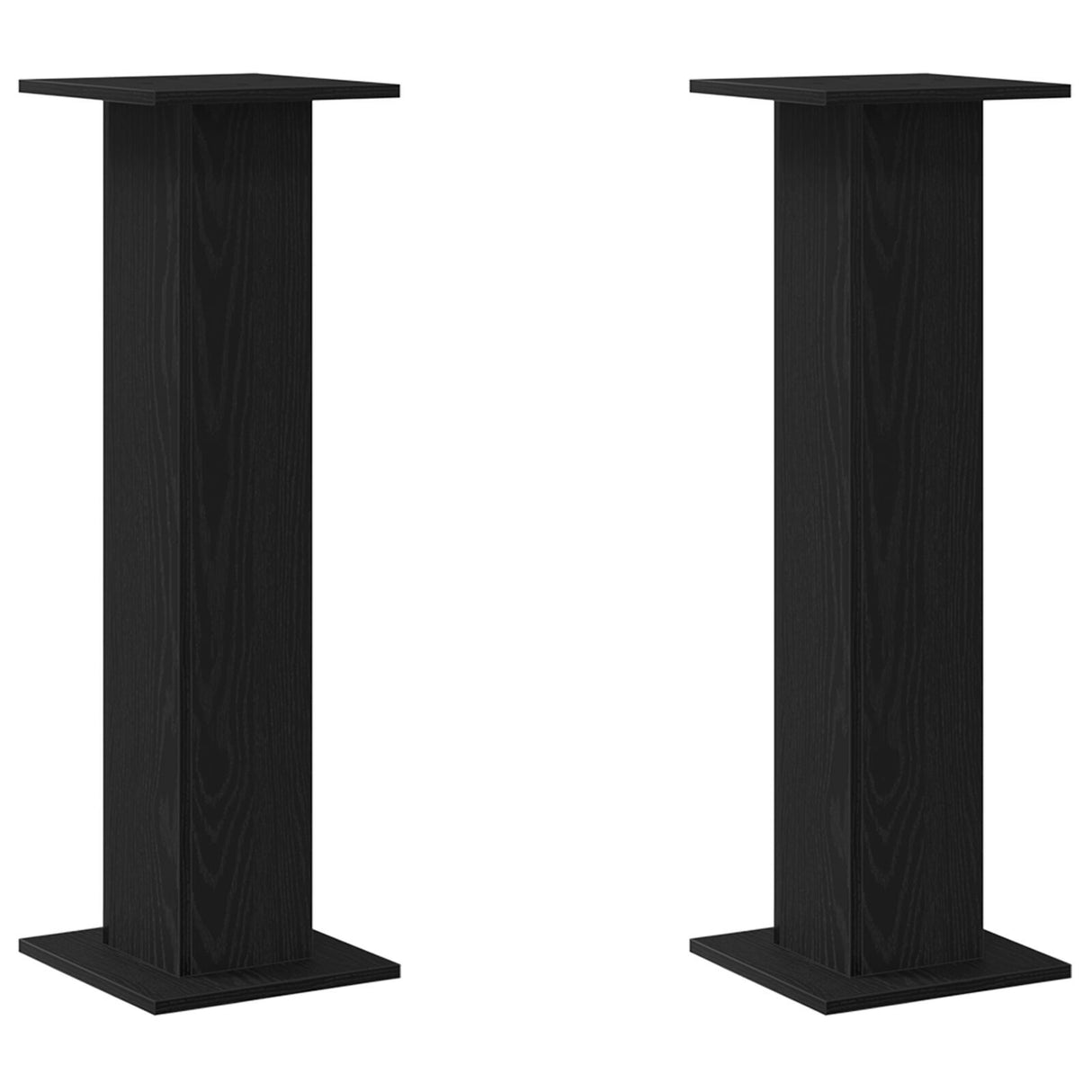 Plant Stand 2 Pcs Black Oak 30X30X95 Cm Engineered Wood