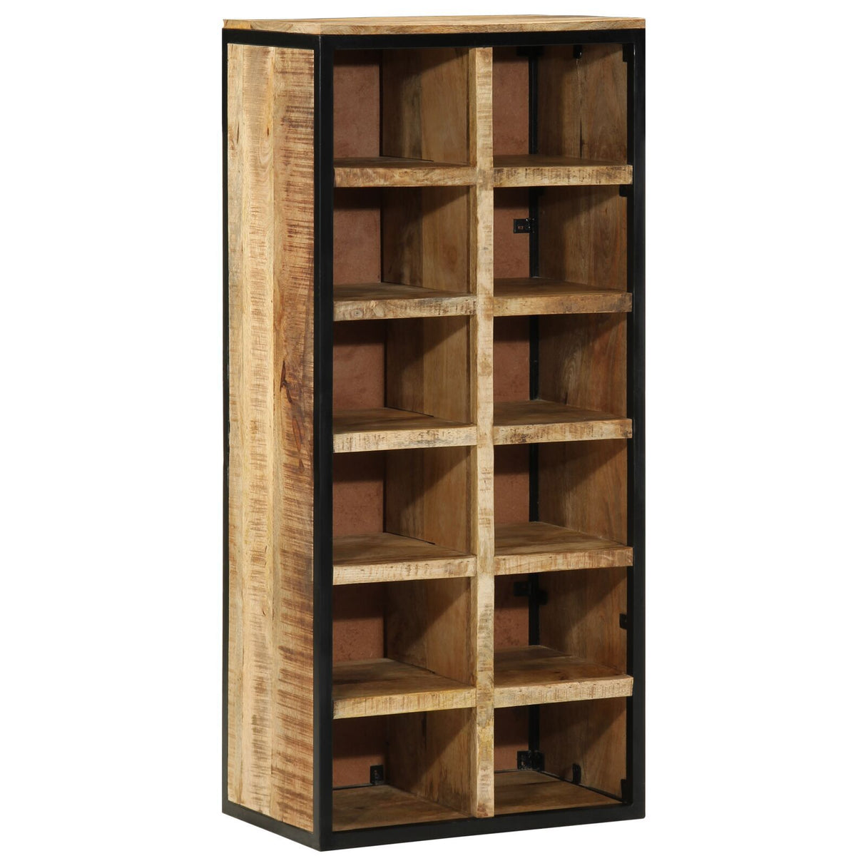 Shoe Cabinet 50X30X110 Cm Solid Rough Wood Mango