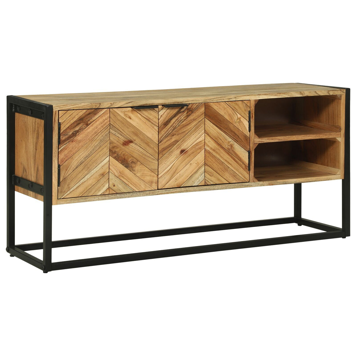 Tv Cabinet 110X30X50 Cm Solid Wood Acacia