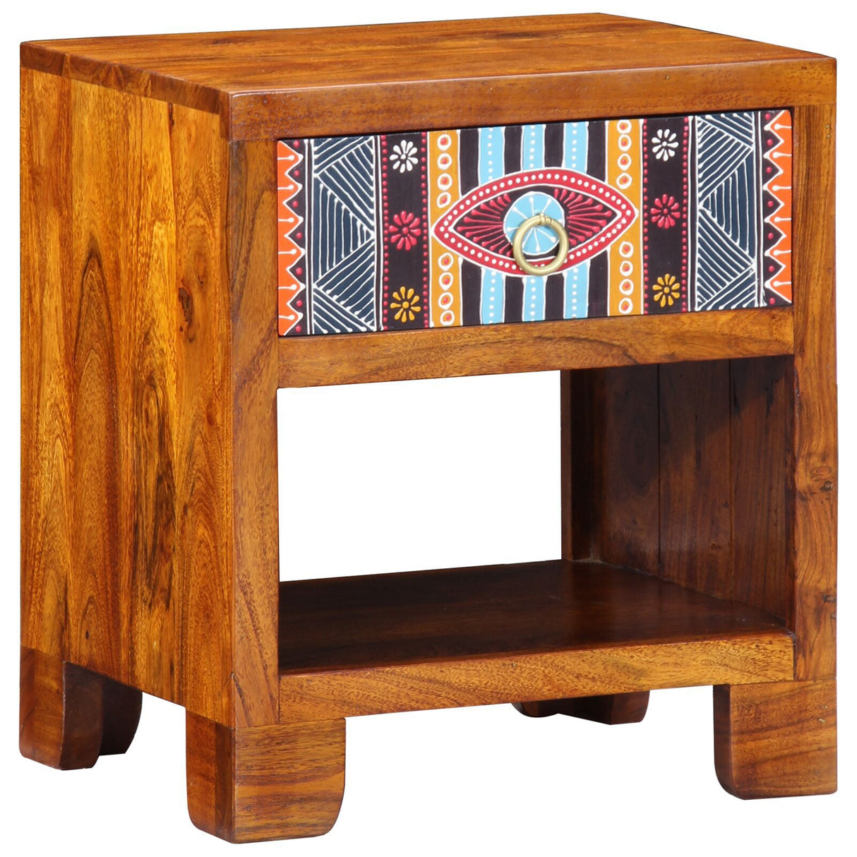 Side Cabinet 40X35X45 Cm Solid Wood Acacia