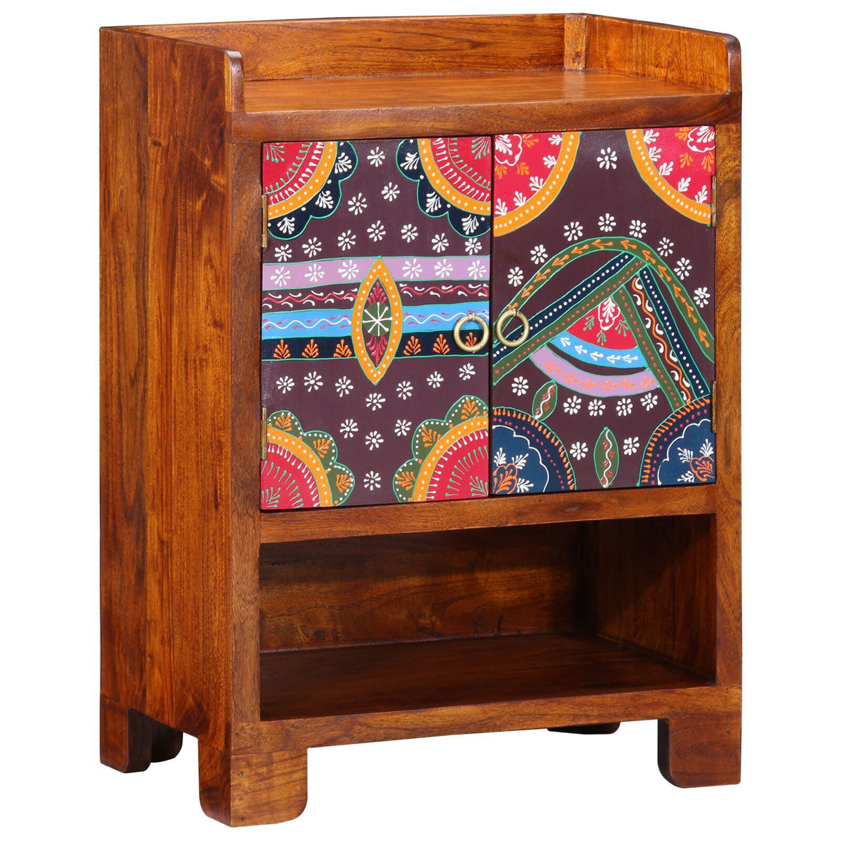Shoe Cabinet 55X35X75 Cm Solid Wood Acacia