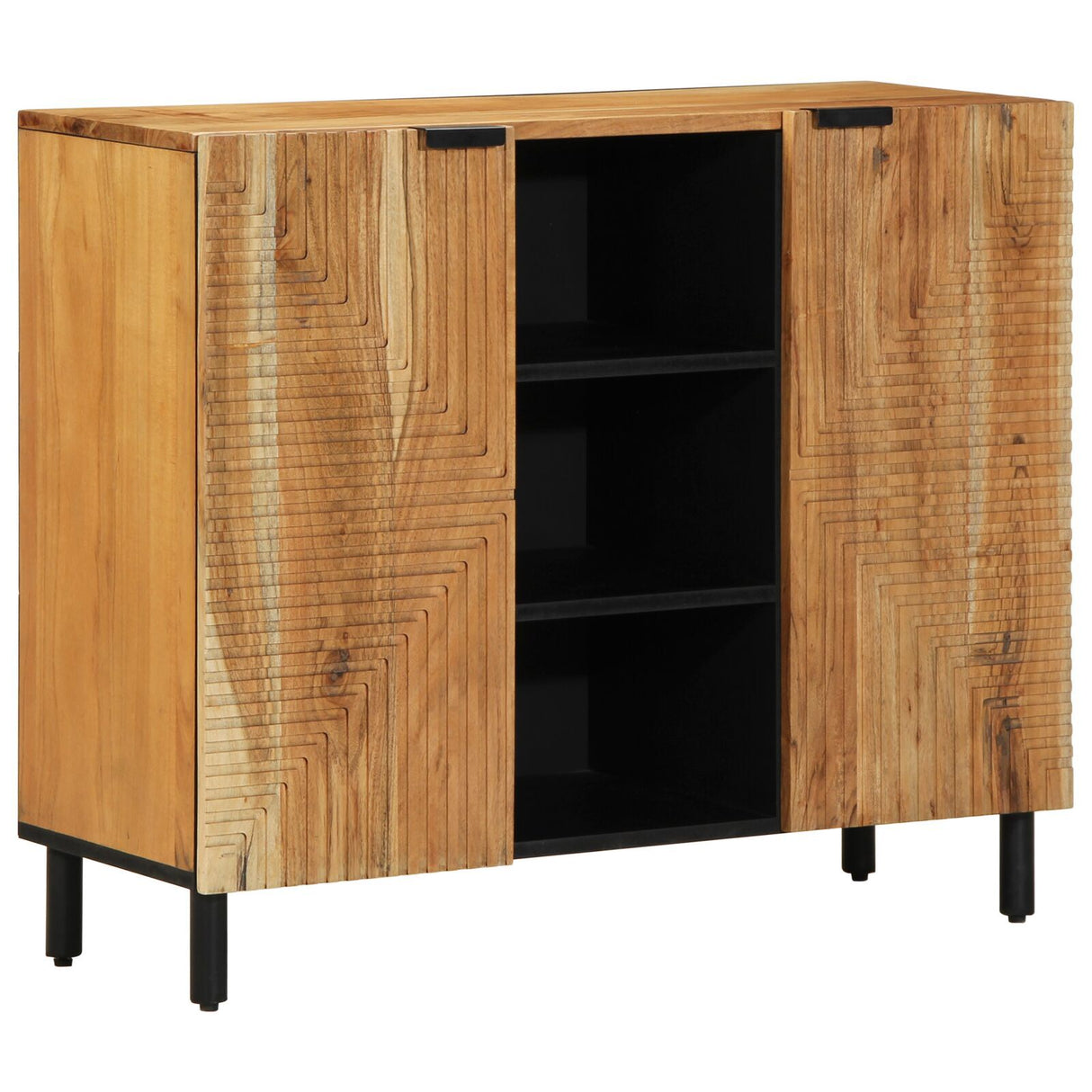 Sideboard 90X33X75 Cm Solid Wood Acacia
