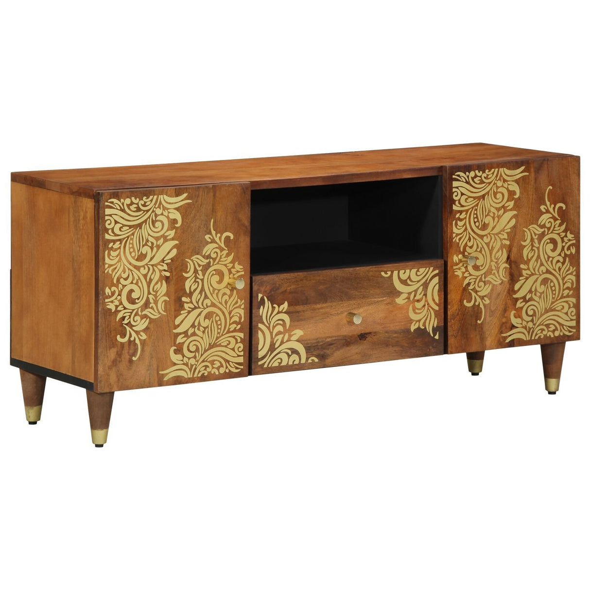 Tv Cabinet 105X33X46 Cm Solid Wood Mango