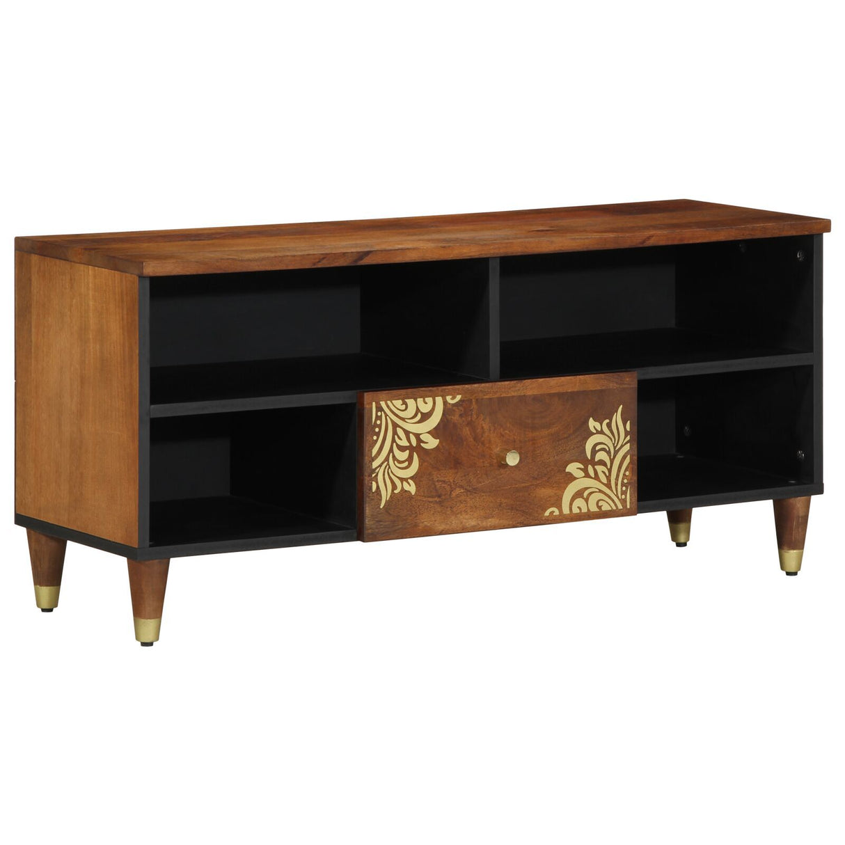Tv Cabinet 100X33X46 Cm Solid Wood Mango
