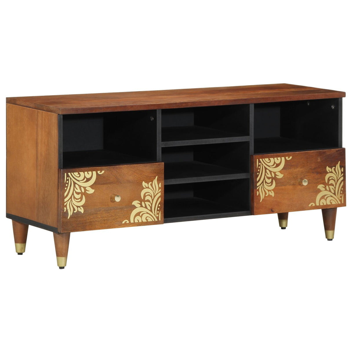 Tv Cabinet 100X33X46 Cm Solid Wood Mango