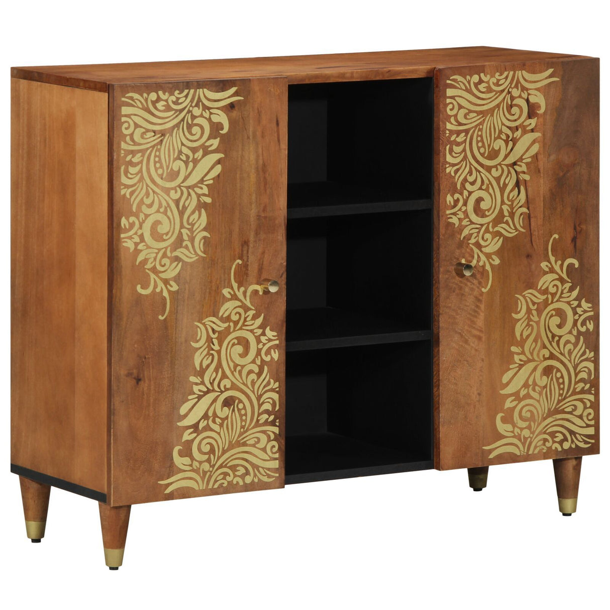 Sideboard 90X33X75 Cm Solid Wood Mango
