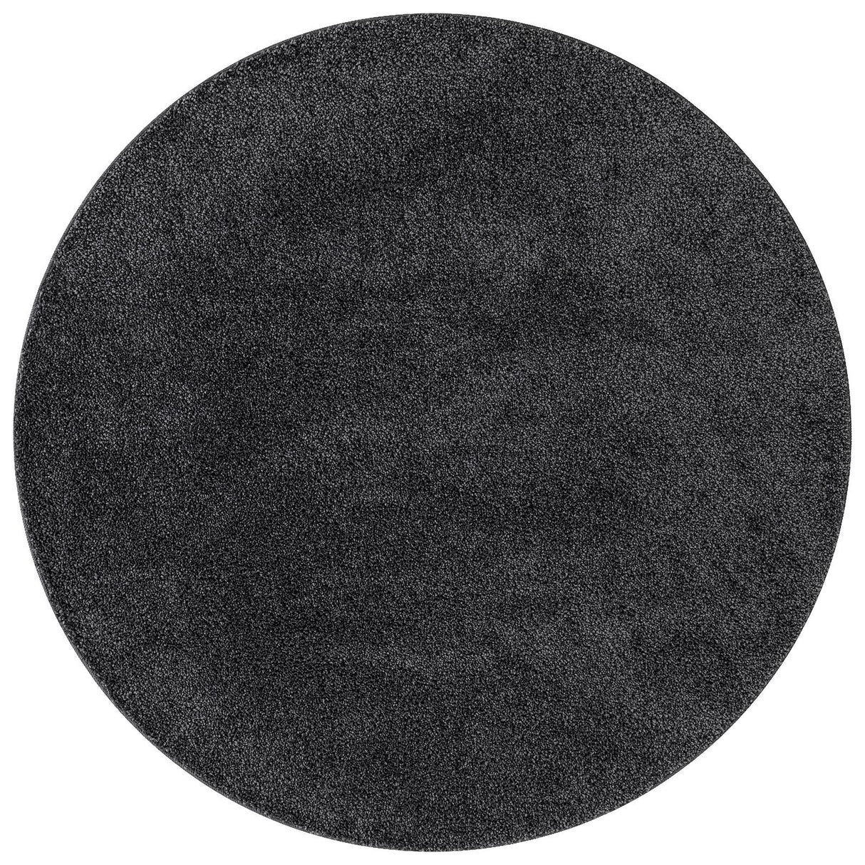 Shaggy Rug With Latex Backing Dark Grey Ø120 Cm