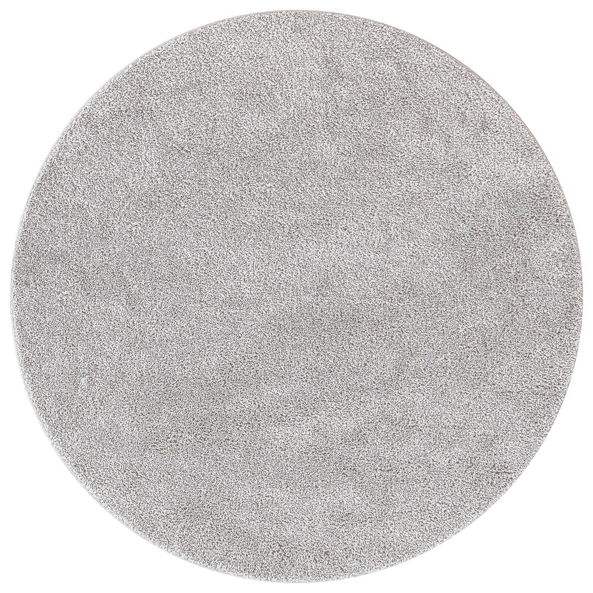 Shaggy Rug With Latex Backing Grey Ø90 Cm