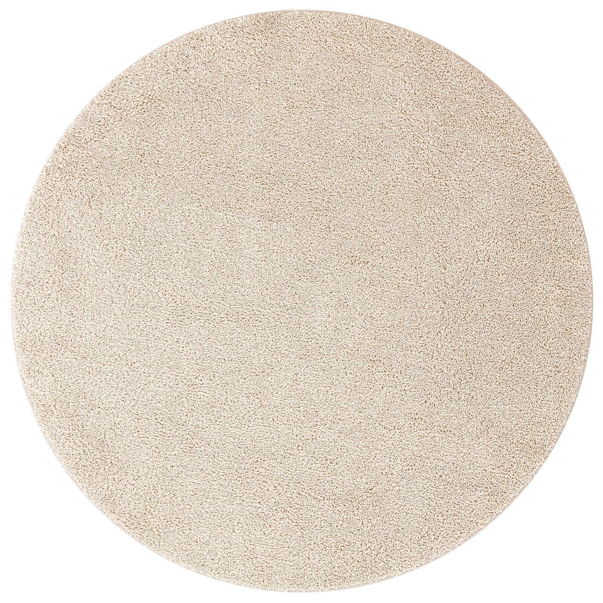 Shaggy Rug With Latex Backing Cream Ø90 Cm