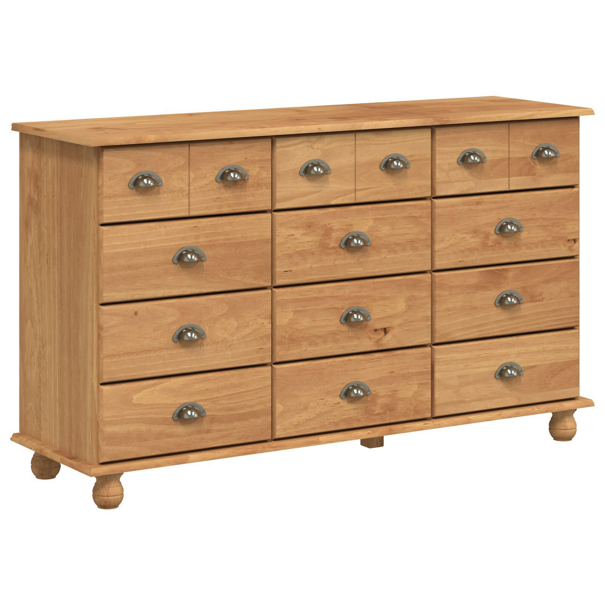 Chest Of Drawers "Askim" 79X40X133.5 Cm Solid Wood Pine