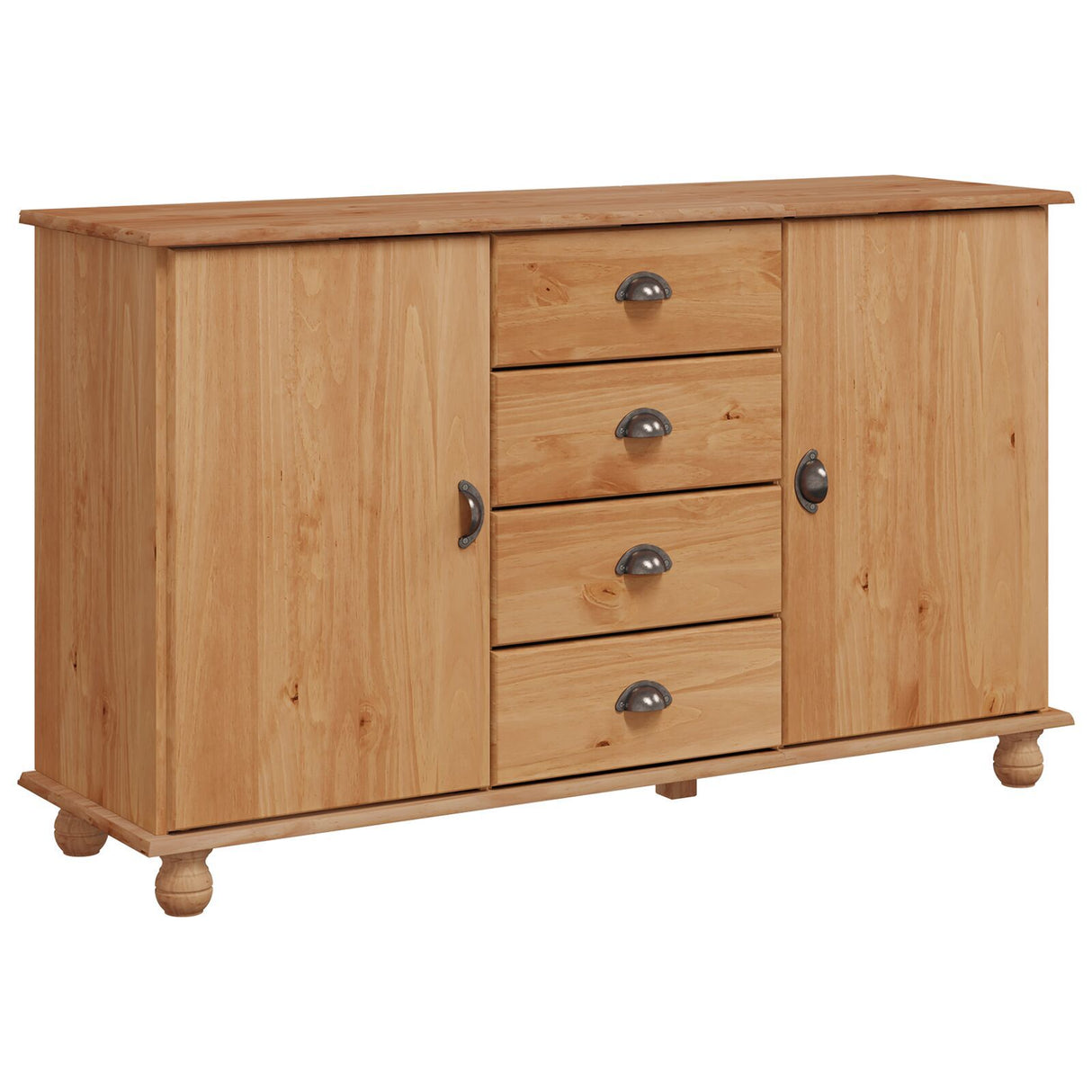 Sideboard "Askim" 133,5X40X79 Cm Solid Wood Pine