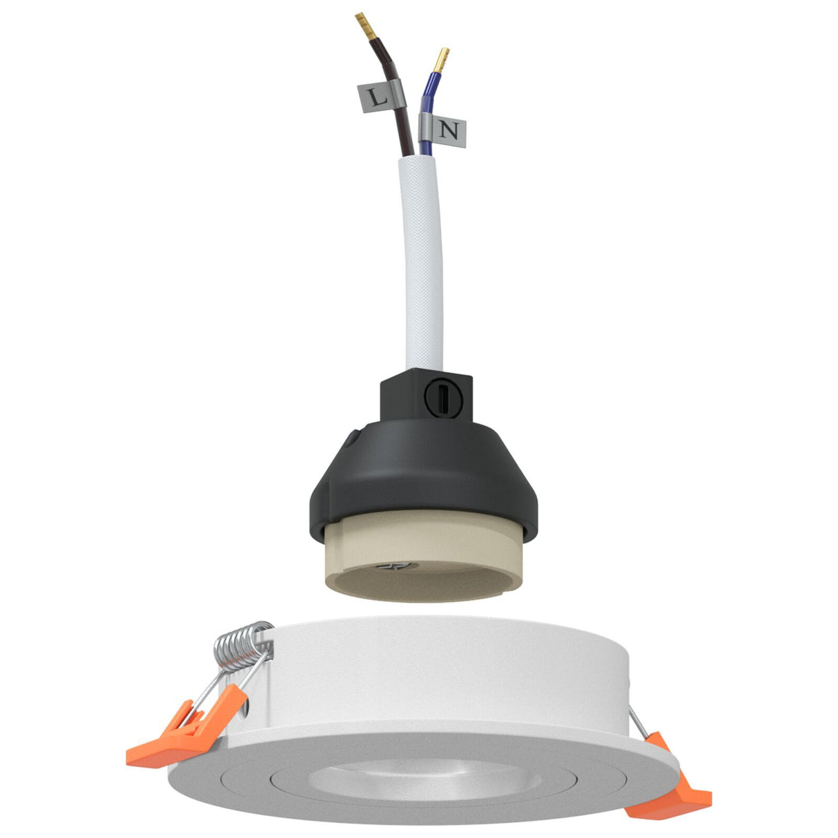 Recessed Spotlights 6 Pcs Round Gu10 White Ø91 Mm