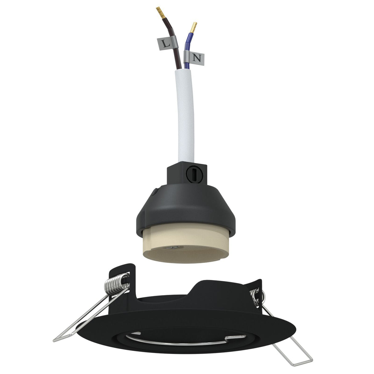 Recessed Spotlights 6 Pcs Round Gu10 Ø90 Mm Steel