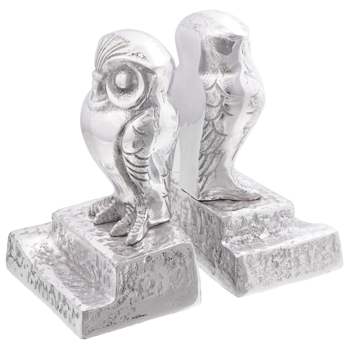 Bookends 2 Pcs Silver 12X9X19 Cm Aluminium