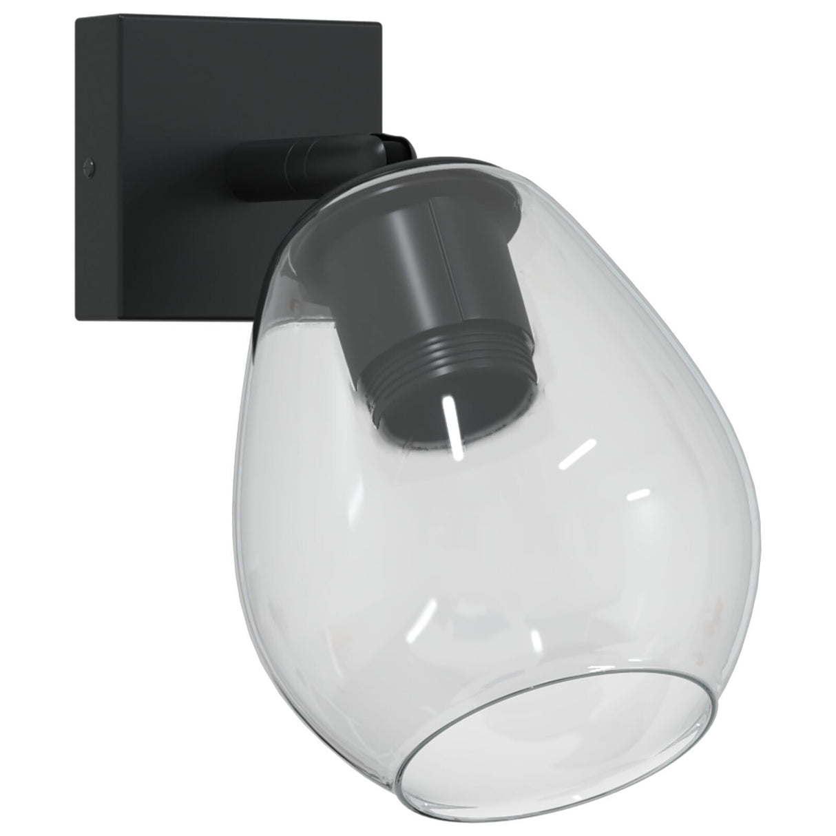 Ceiling Lights With Adjustable Glass Lampshade Anthracite E27