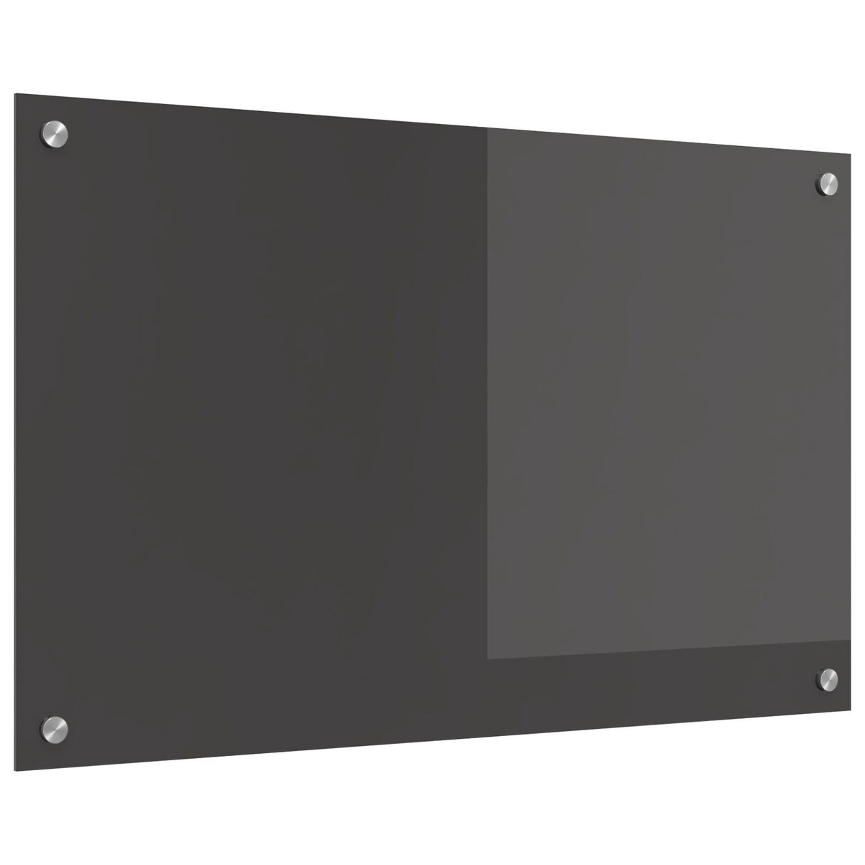 Dark Grey Kitchen Backsplash 80X50X0.6 Cm Tempered Glass