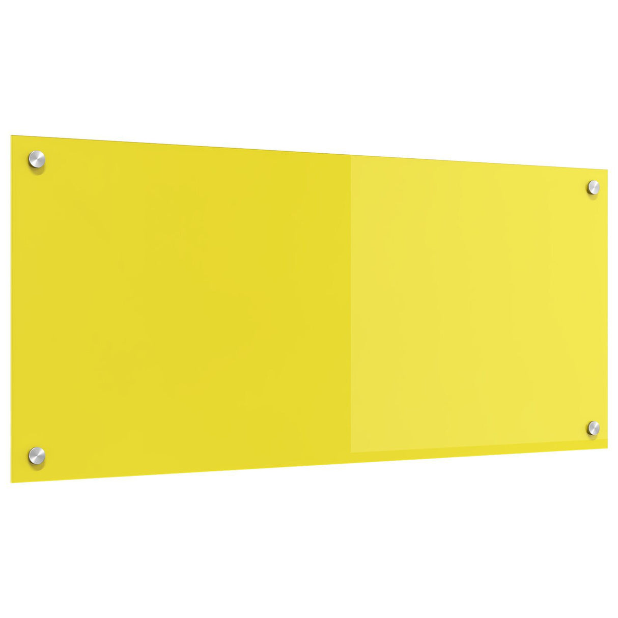 Kitchen Backsplash Yellow 90X40X0.6 Cm Tempered Glass