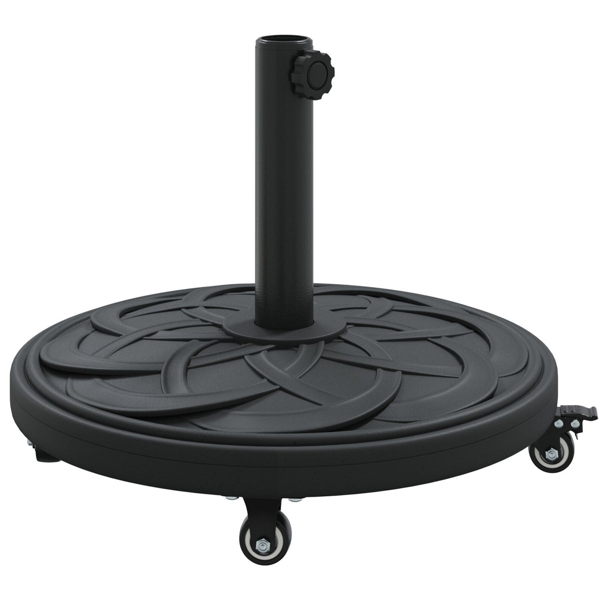 Parasol Base With Wheels For Ø38-48 Mm Poles 13 Kg Round