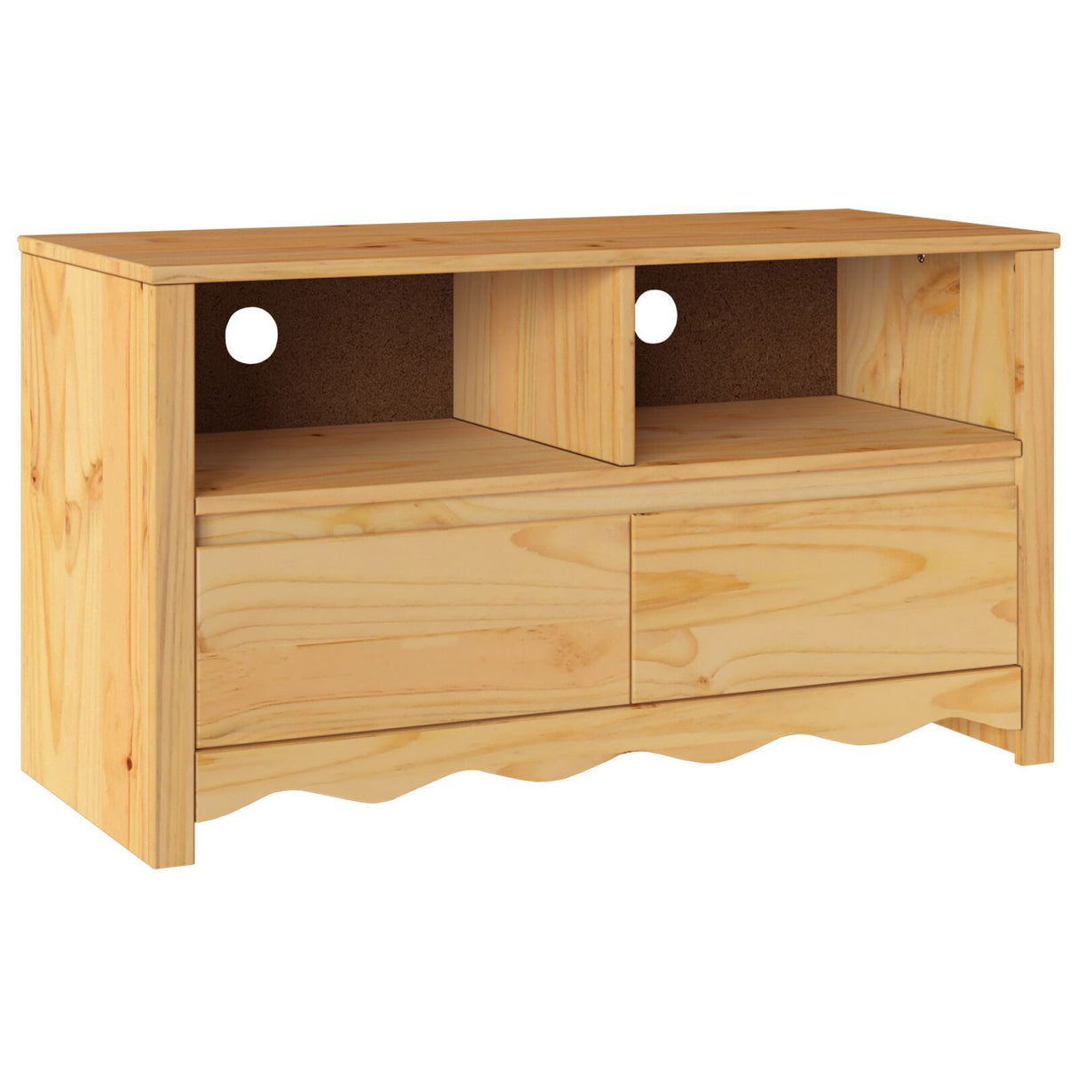 Tv Cabinet "Drammen" 99X43X55 Cm Solid Wood Pine