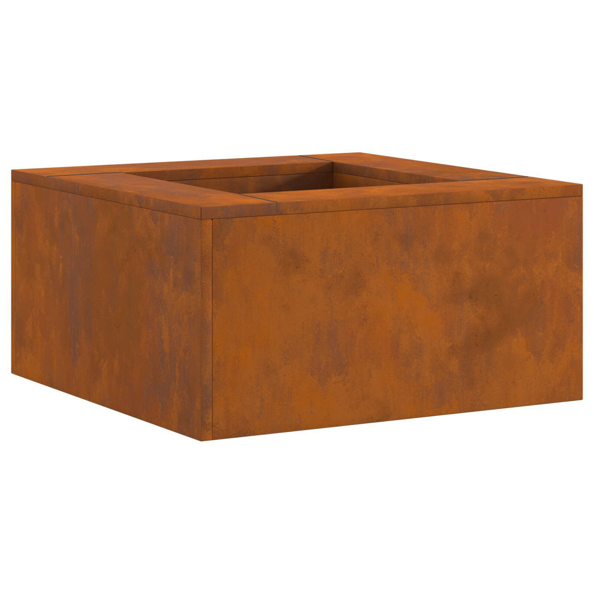 Fire Pit Square Weathering Steel