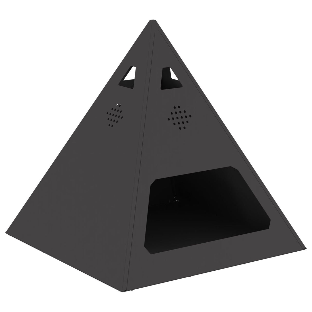 Fire Pit Pyramid Black 50X50X51 Cm Steel