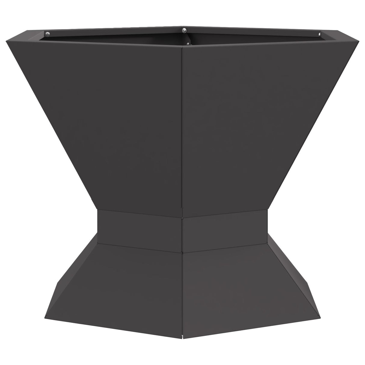 Fire Pit Hexagonal Black 50X50X40 Cm Steel