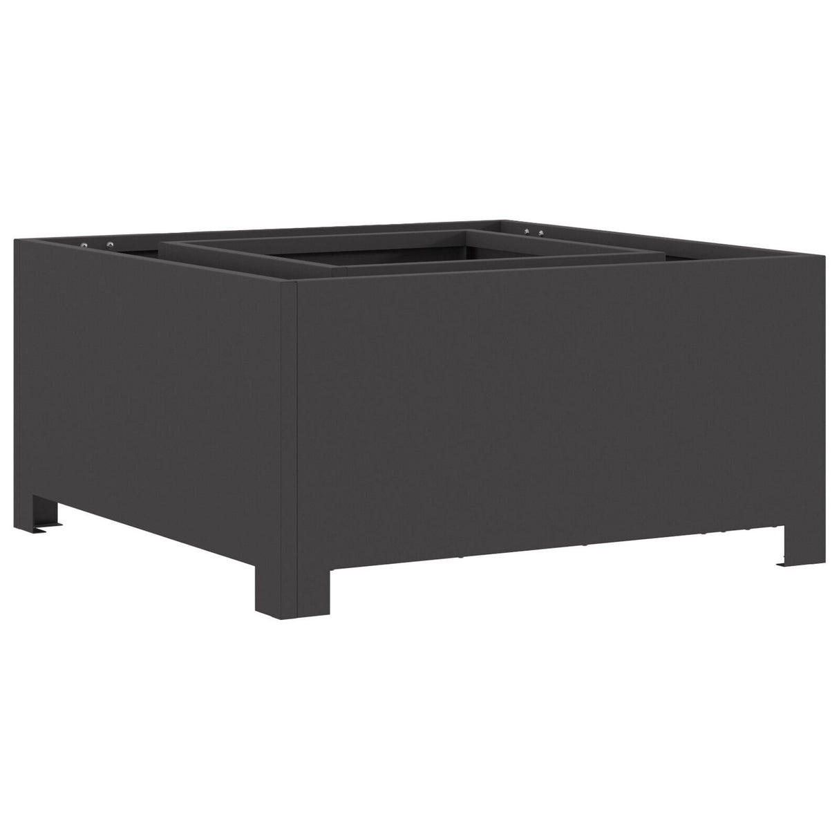 Fire Pit Square Black Steel