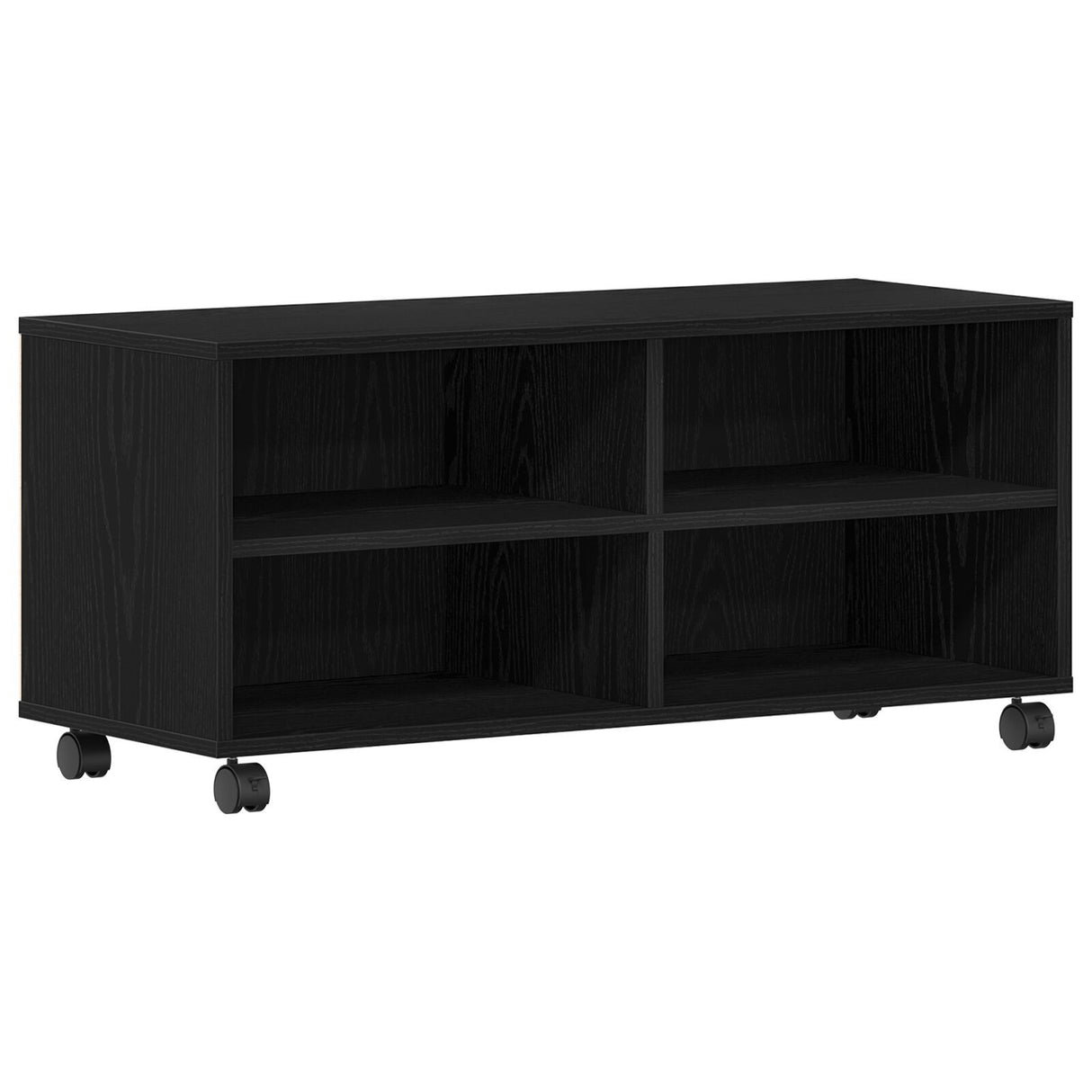Tv Cabinet Black 90X35X35 Cm Engineered Wood