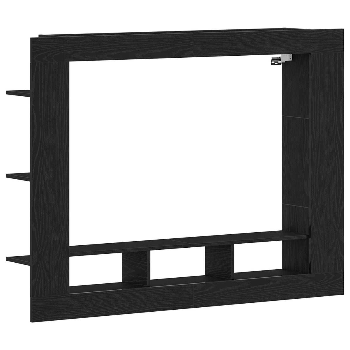 Tv Cabinet Wall-Mounted Black Oak 152X22X113 Cm