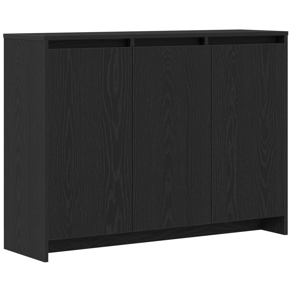 Sideboard Black Oak Engineered Wood Medium Storage