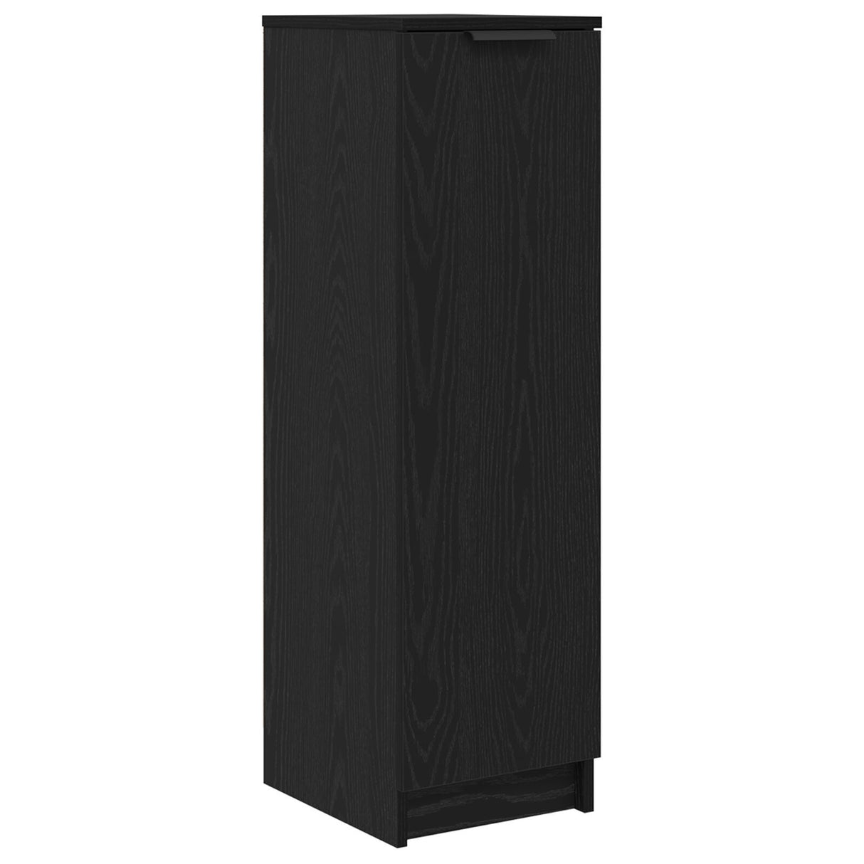 Black Oak Shoe Cabinet - 29.5 X 35 X 100.5 Cm - Made Of Engineered Wood