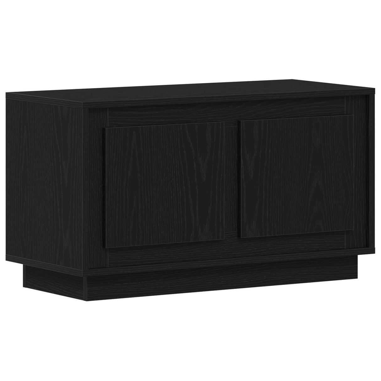 Tv Cabinet Black Oak 80X35X45 Cm Engineered Wood