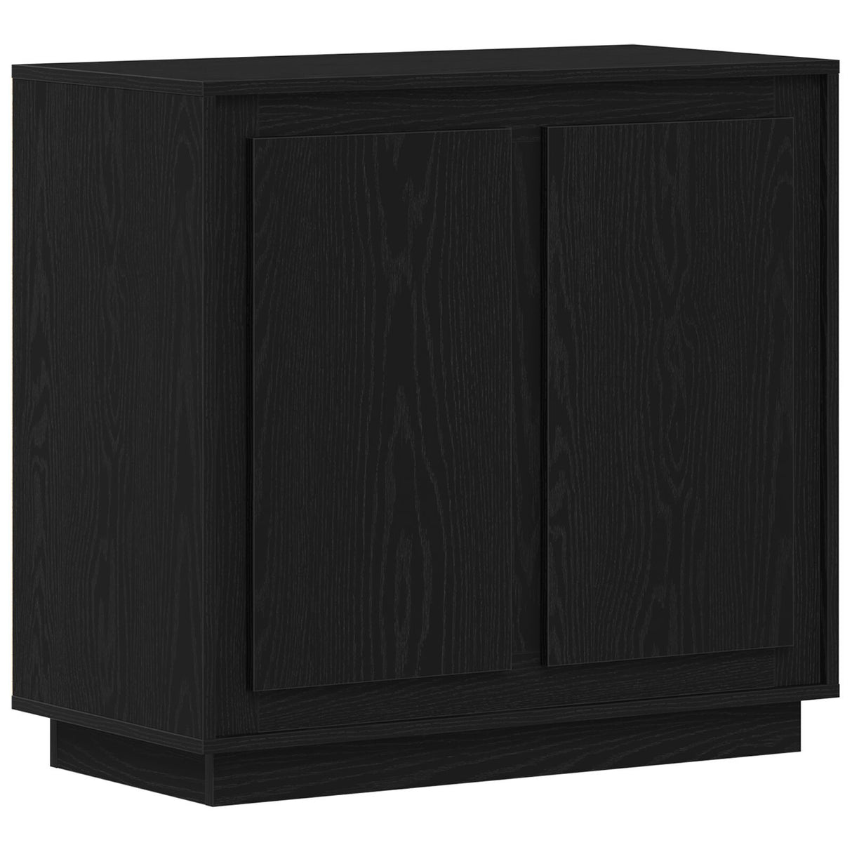 Sideboard Black Oak 80X34X75 Cm Engineered Wood