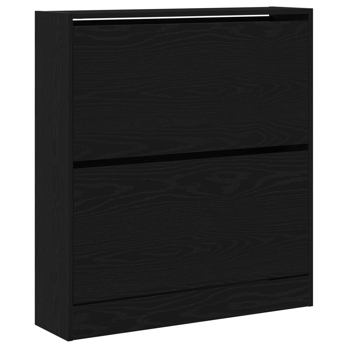 Shoe Cabinet With Flip Drawer Black Oak 80X21X87,5 Cm