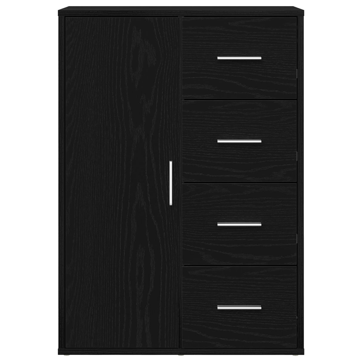 Sideboard Black Oak 60X31X84 Cm Engineered Wood