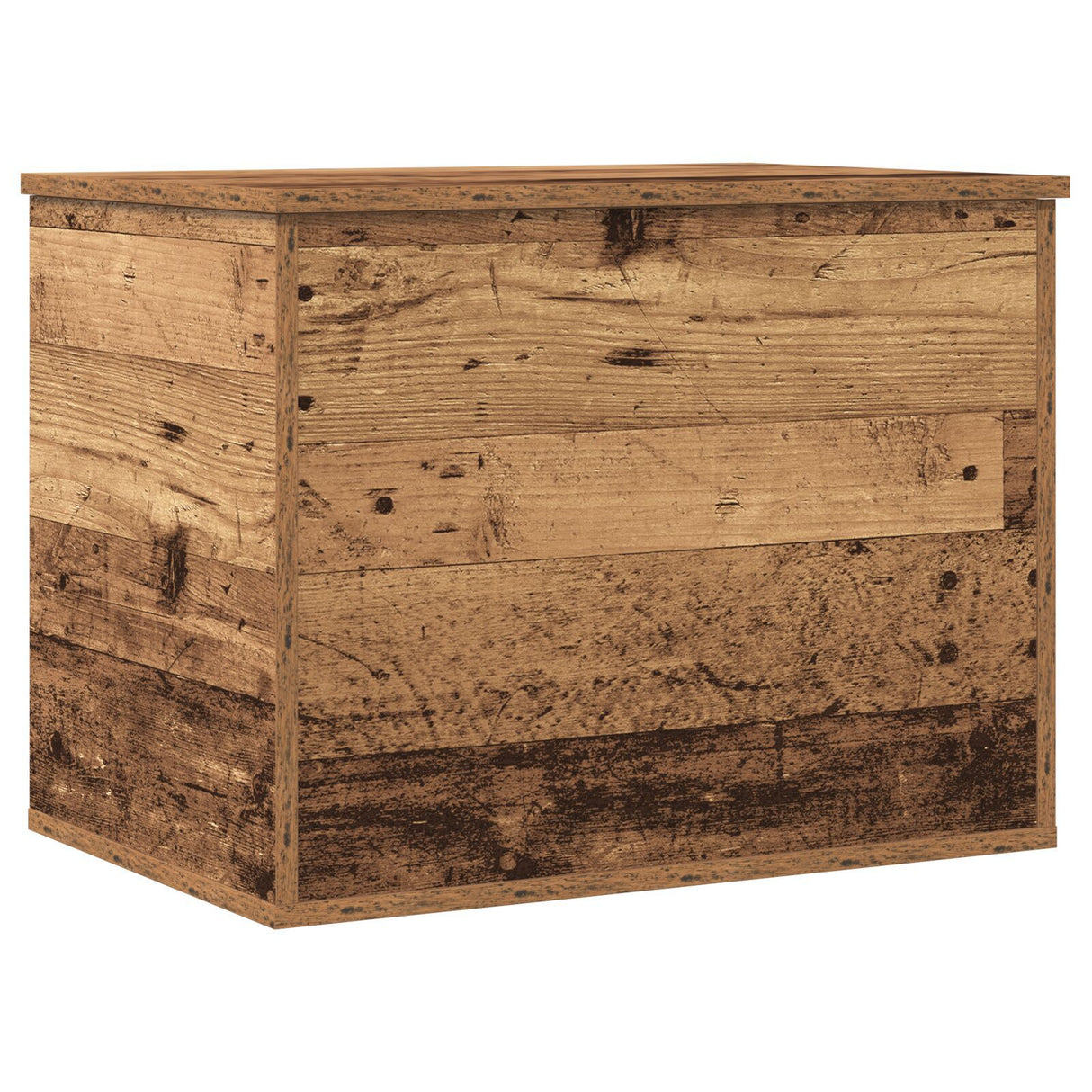 Storage Box With Lid Old Wood 60X42X46 Cm Engineered Wood