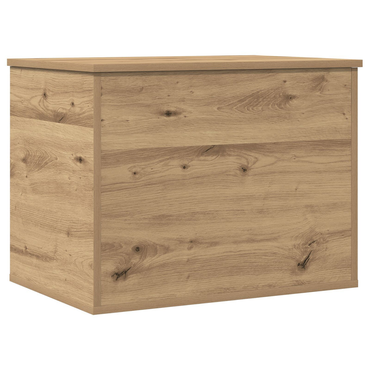 Storage Box With Lid Artisan Oak 60X42X46 Cm Engineered Wood