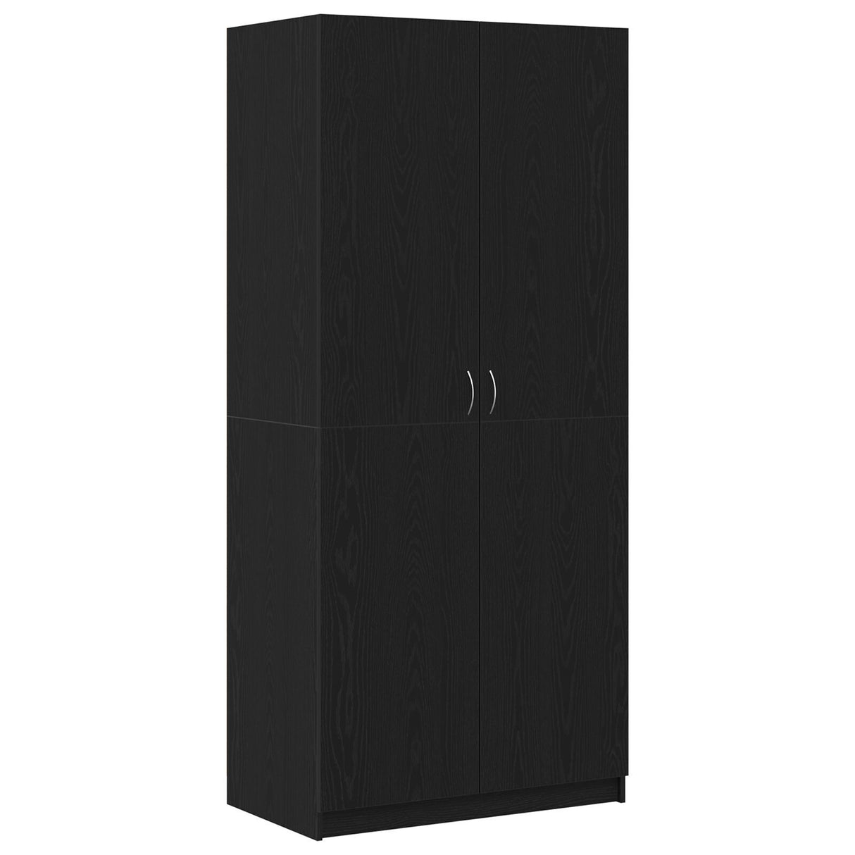 Wardrobe Black Oak Engineered Wood 90X52X200 Wardrobe