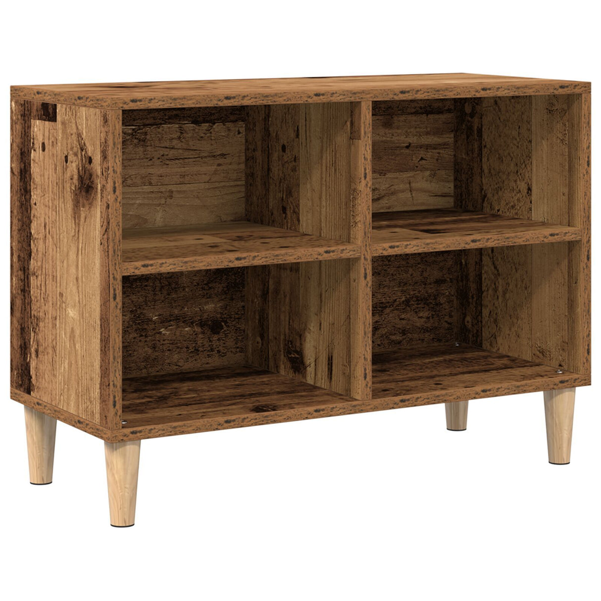 Tv Cabinet With Wooden Leg Old Wood 69.5X30X50 Cm