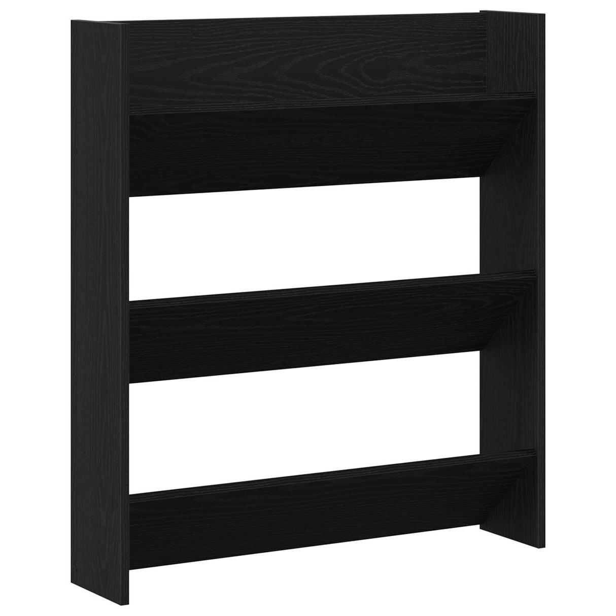 Wall Shoe Cabinet - Black Oak, 80X18X90 Cm, Made From Engineered Wood