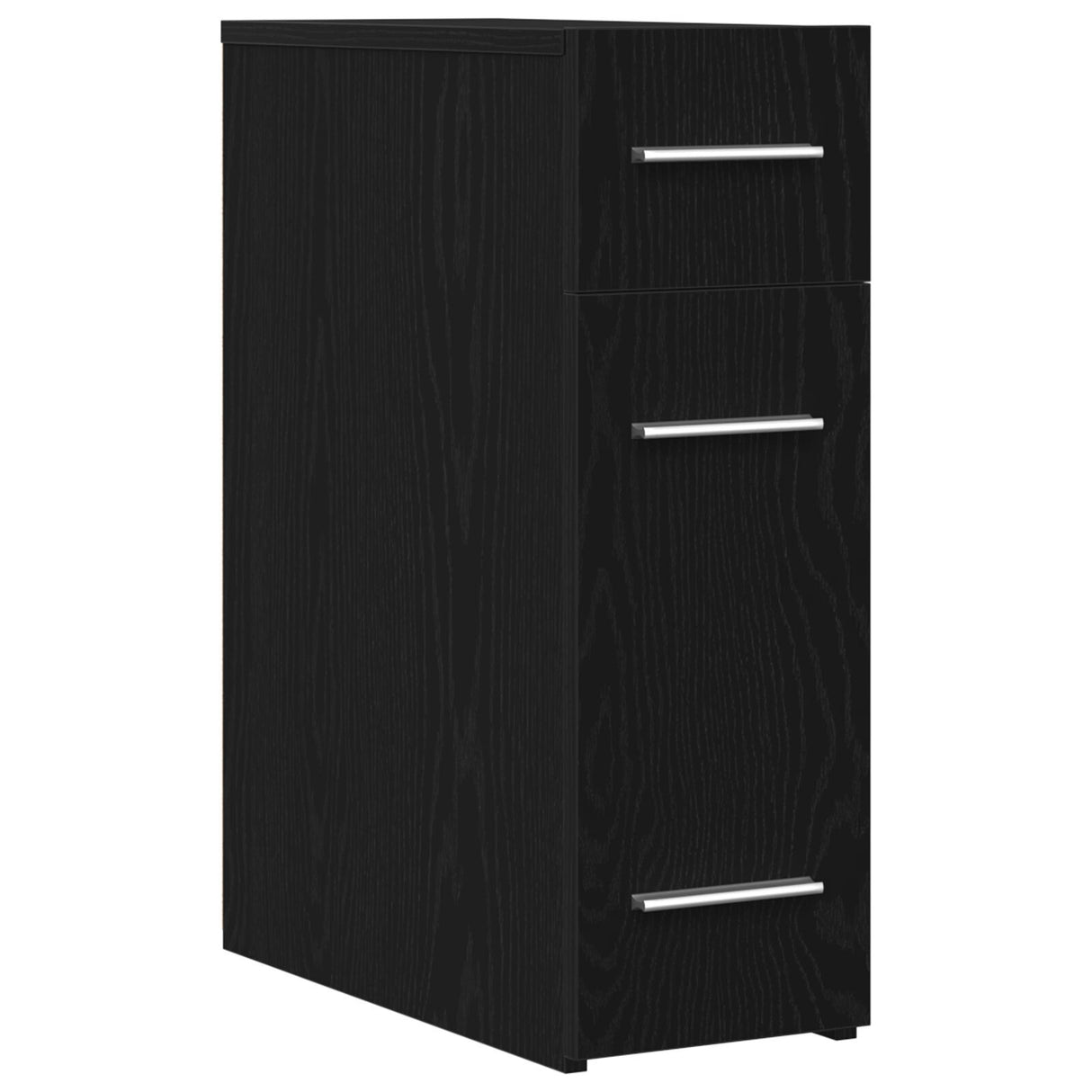 Apothecary Cabinet Black Oak 20X45.5X60 Cm Engineered Wood