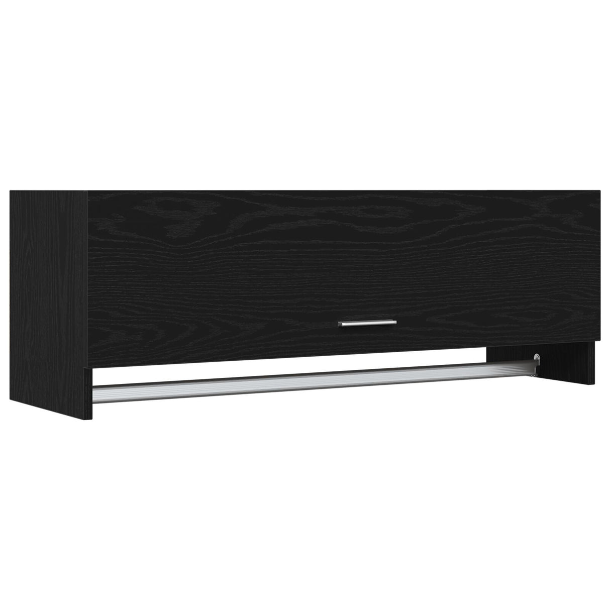 Black Oak Wardrobe - 100X32.5X35 Cm, Made From Engineered Wood