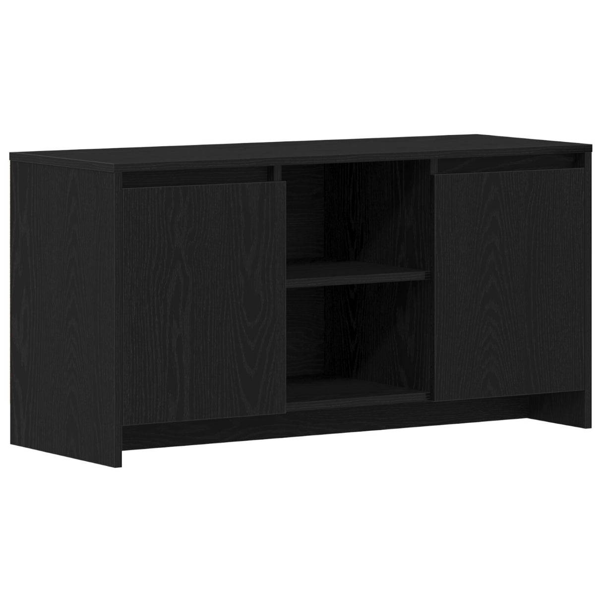 Tv Stand In Black Oak - 102 X 37.5 X 52.5 Cm, Made Of Engineered Wood