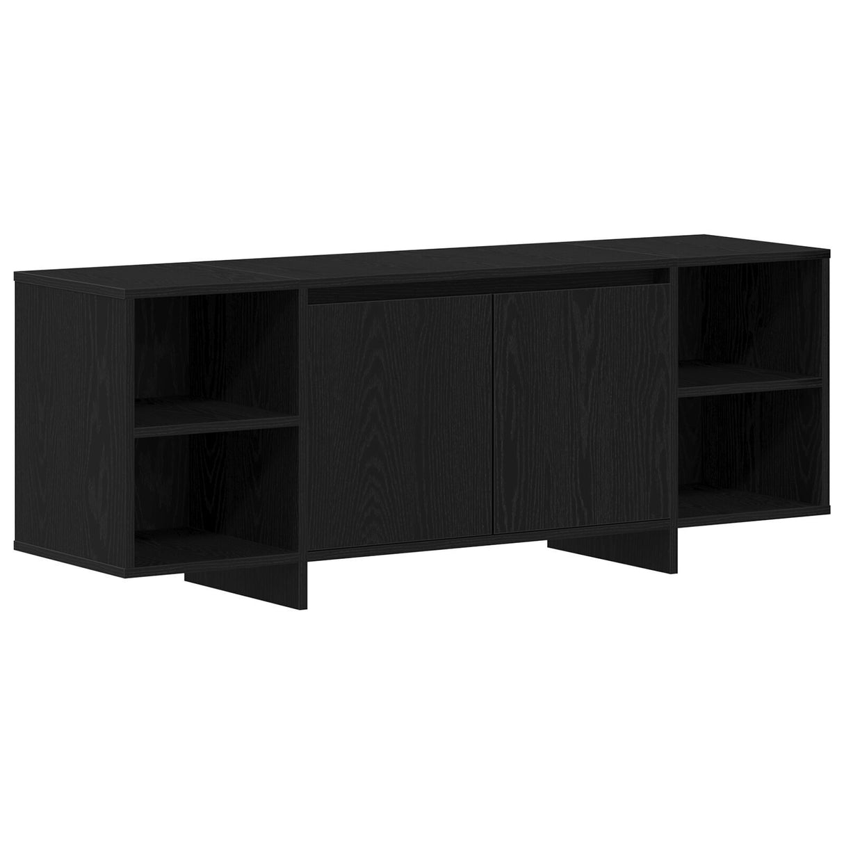 Tv Stand - Black Oak - 120X30X40.5 Cm - Made Of Engineered Wood