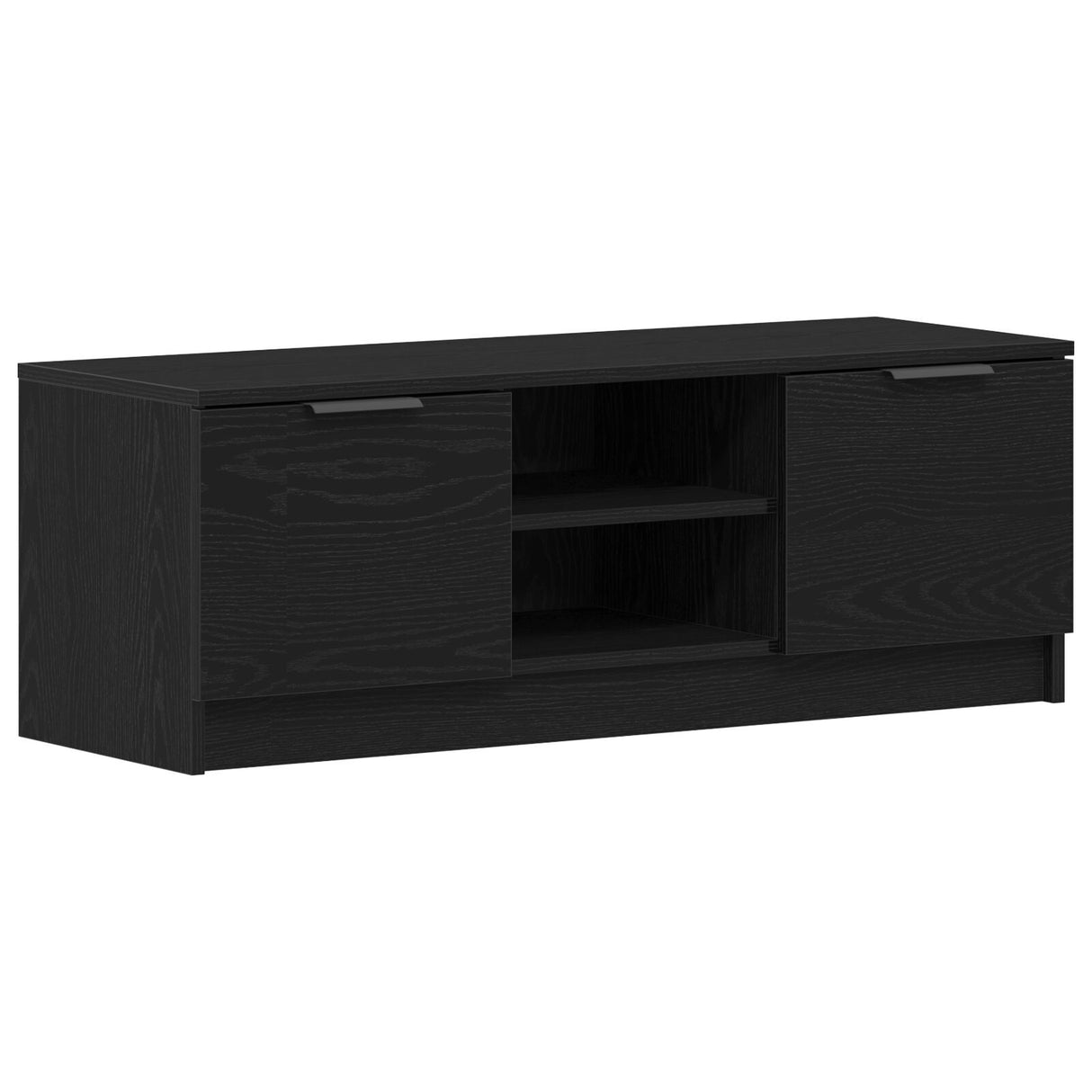 Tv Cabinet Black Oak 102X35X36,5 Cm Engineered Wood